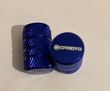 CF MOTO. Tyre Valve Caps X2 Blue Anodised