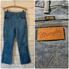 Vintage 70s Wrangler Jeans Womens Flare Western Hippe Talon USA 28x31