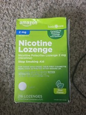 Amazon Basics Nicotine Polacrilex Lozenge 2mg - 216ct Mint Exp: 09/27