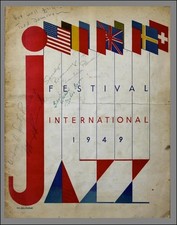 CHARLIE PARKER Miles Davis – rare original Paris 1949 concert program *SIGNED*