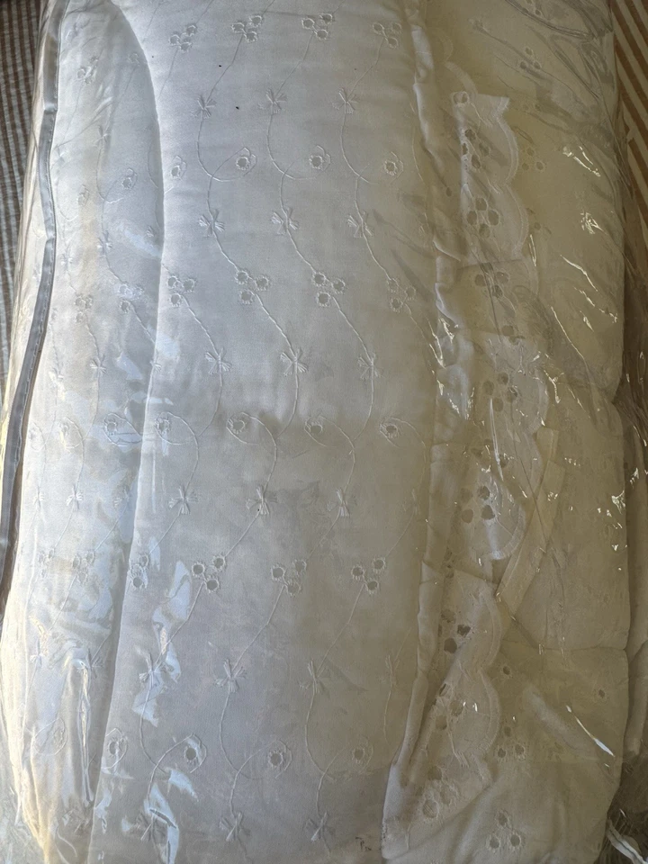 NUEVO De Colección 6 piezas Ojales Acolchado Cuna Ropa de Cama Falda Pañales Apilador Cenefa Casa de Campo Foto 4 de 4