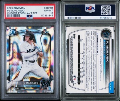 2025 Bowman - Chrome Prospects PJ Morlando #BCP-91 Lava