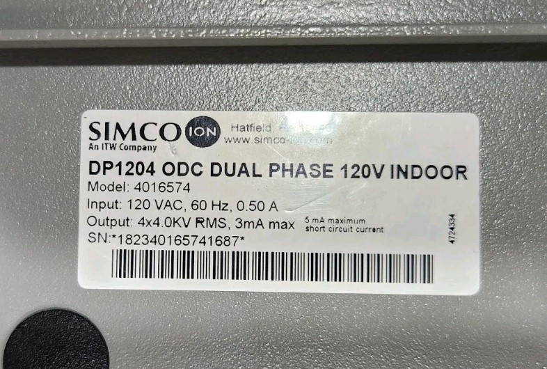 Simco ION Dual Phase+ DP1024 ODC  Static Neutralizer