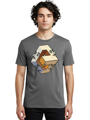 Penrose-Triangle-1 Mens Graphic Tee, 100% Cotton, Casual Summer Wear