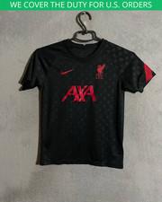 Liverpool Training Jersey Pre Match Football Soccer Shirt Black Nike Young sz M