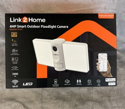 Link2Home Outdoor Smart Flutlichtkamera 2K 4MP weiß 