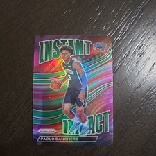 2022-23 Panini Prizm Paolo Banchero RC Instant Impact #1 Green Prizm SP Magic