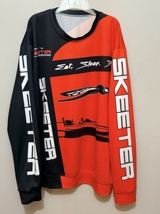 Skeeter Fishing Shirt 3XL Red Black Performance Long Sleeve Logo