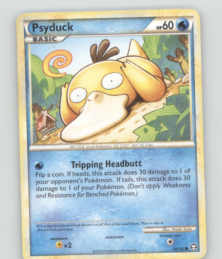 PSYDUCK 74/102 C HGSS TRIUMPHANT POKEMON LP SAITO