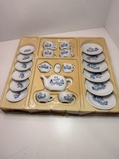 Vintage Blue Willow Miniature Tea Set