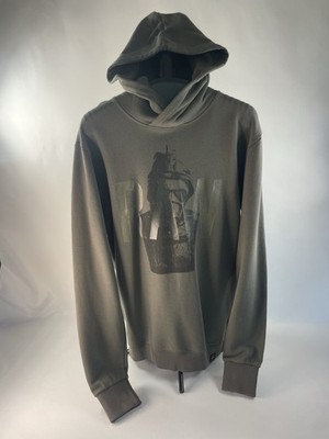 G-Star Raw Men's Moiric Hooded Sweatshirt Olive Sage Green Graphic Size S NWT