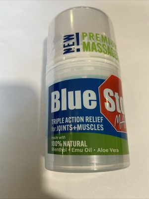 BLUE STOP MAX Triple Action Relief Joints & Muscles Massag 100% Natural 5/1 3/27