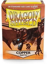 Dragon Shield Standard Size Copper Matte Sleeves - 100 CT for MTG / Pokemon +