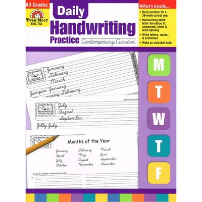 EVAN-MOOR EMC793 Daily Handwriting Practice Book: Contemporary Cursive