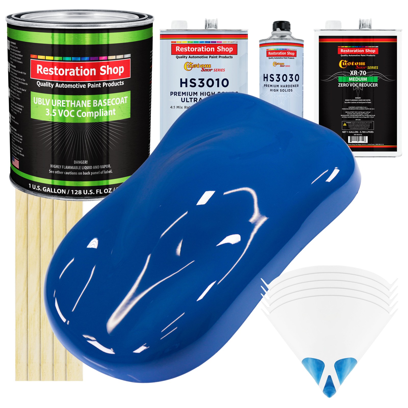 Reflex Blue Premium Gallon Kit Low VOC URETHANE BASECOAT Car Auto Paint Kit