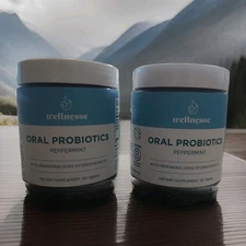 (2 Pack) Wellnesse Oral Probiotic Mints With Hydoxyapatite Peppermint Bad Breath