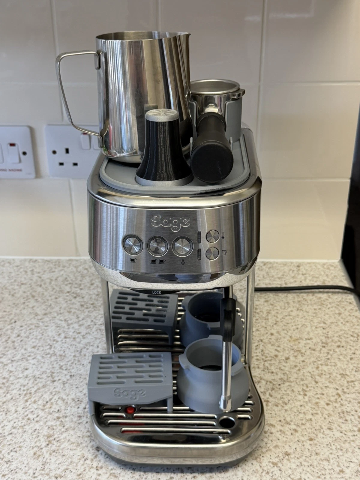 Sage The Bambino Plus Espresso Coffee Machine SES500 Silver Stainless Steel R2