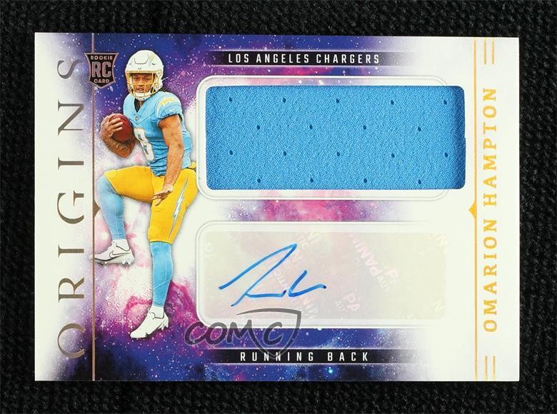 2025 Panini Origins Omarion Hampton RPA Rookie Jumbo Patch Auto RC