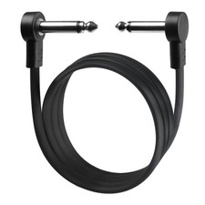 3FT Guitar Patch Cables, 1/4" TS Right Angle Effect Pedal Flat Cables