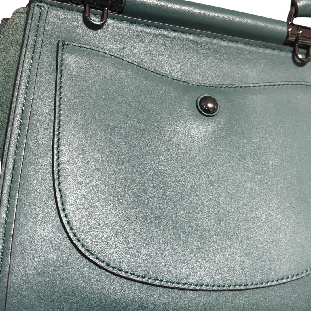 COACH 2-Way Handbag Shoulder Bag  Python Leather … - image 16