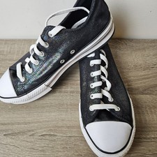 EUC Converse Chuck Taylor All Star Women's Glitter Black Sneakers 569377C Sz 8