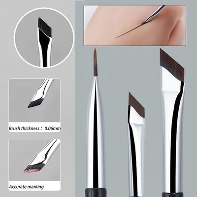 Upgrade Blade Eyeliner Pinsel ultradünn feiner Winkel flach für präzise Augenbrauendetails