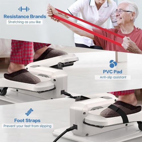 Portable Under Desk Elliptical Trainer for Seniors - Remote Control, 15 Speeds - Picture 10 of 11