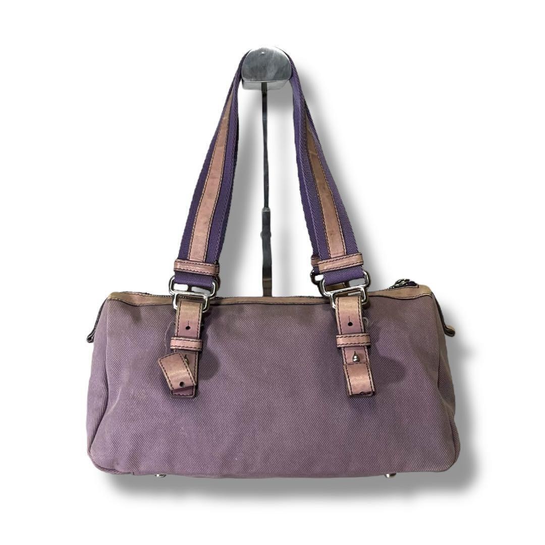 Borsa a mano Yves Saint Laurent tela mini borsa Boston viola autentica