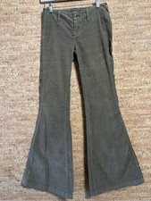 Free People Penny Pull On Flare Cord Pants Dried Basil Size 25 Boho Festival