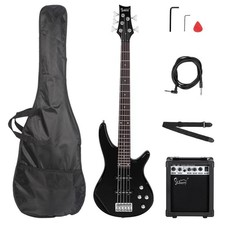 Glarry GIB 5 String Bass Guitar Beginner Kit School Band with 20-Watt Amp