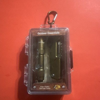 Bass Pro Shops Outdoor Essentials 8-in-1 Pocket Tool and Light Combo, 