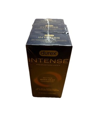 Lot Of 3 Boxes - Durex Intense Nitrile (Non-Latex) Condoms 10-Pack Each