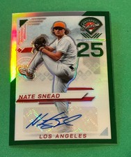 2025 Panini Prospect Edition Nate Snead Green Auto Silver Prizm #160 LA Angel