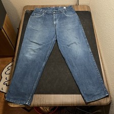 Vintage Levis Silver tab Baggy Denim Jeans 90s Skater JNCO Wide leg Rave 38x32