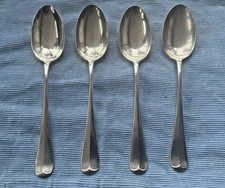 Vintage WALKER @ HALL  4 x  Silver Plated TABLE SPOONS 21 CM Rat Tail Pattern