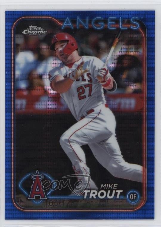 2024 Topps Chrome Blue Sonar Refractor /125 Mike Trout #200 0m56
