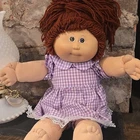 Coleco Cabbage Patch Kids 1982 Original Girl Doll Brown Yarn Hair Purple Outfit