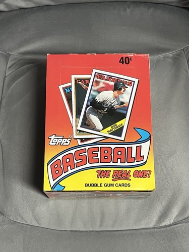 1988 Topps Baseball Wax Box-36 Packs! FASC!