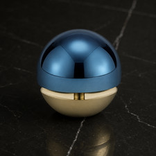 Japanese Zen Meditation Bell for Buddhist Altar Brass 54mm Navy Blue 3pc Set