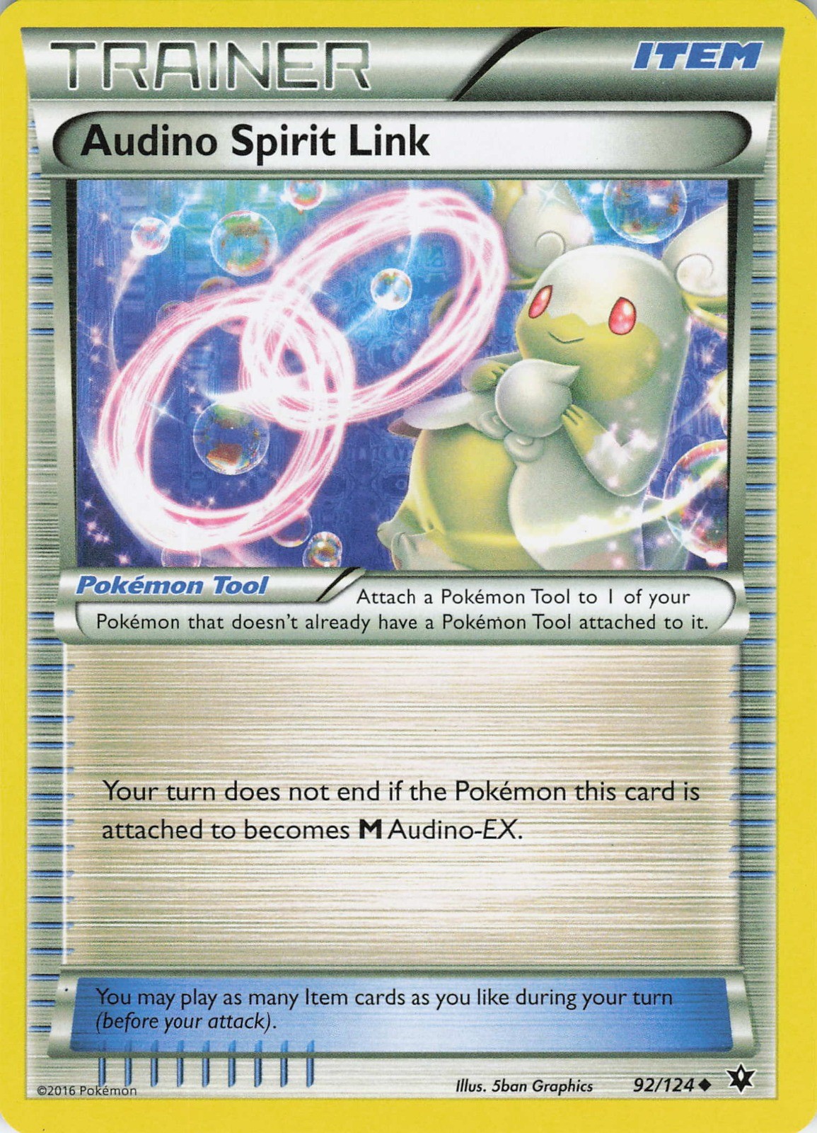 Audino Spirit Link Uncommon XY - Fates Collide 92/124 LP