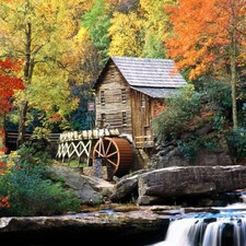 Wooden Jigsaw Puzzles For Adults - Glade Creek Grist Mill 190 Piece Puzzle 