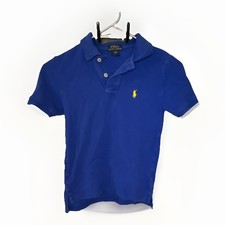 Polo Ralph Lauren Boys Blue Collared Short Sleeve Polo Shirt Size S 8 Knit