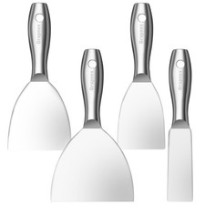 4 Pack Putty Knife Scraper,1.5",3",4",6" One Piece Premium Polished All-Stain...