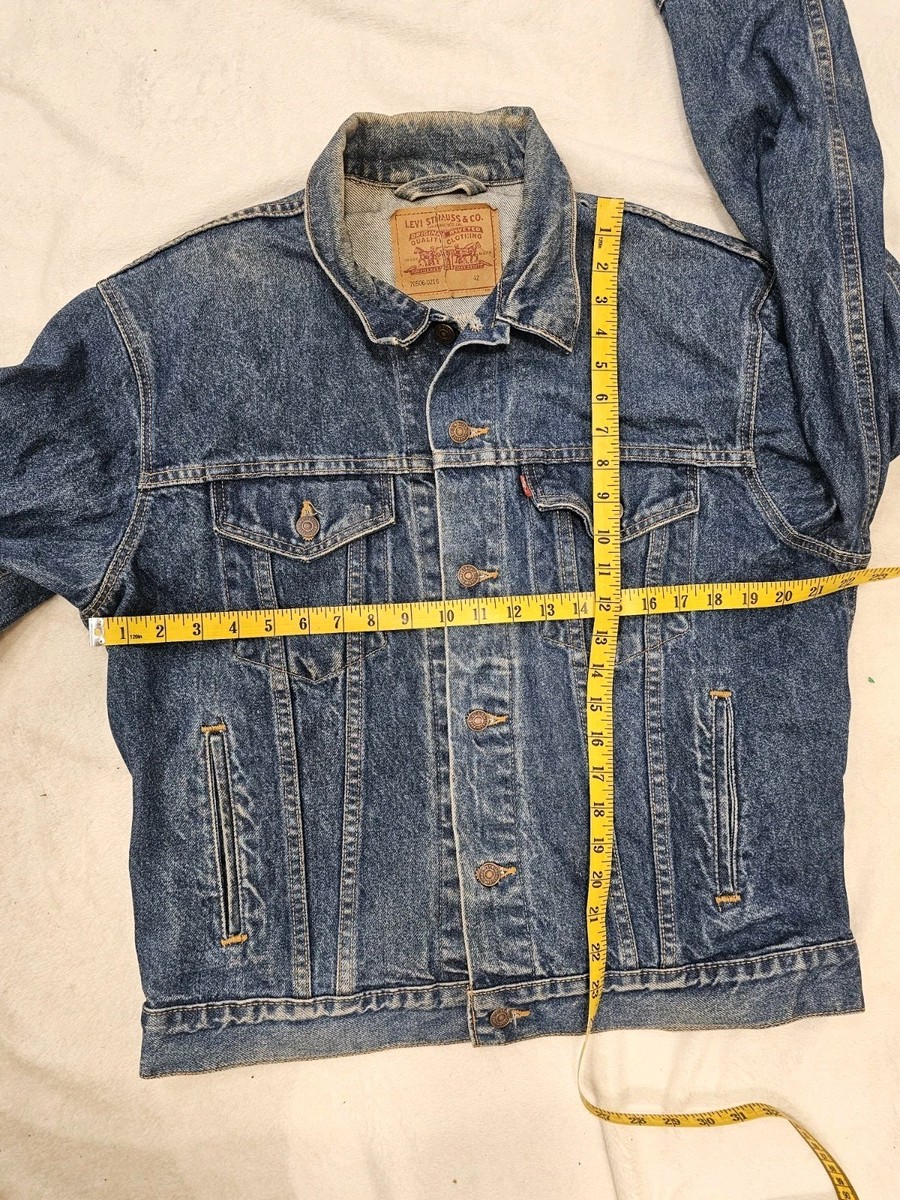 Vintage 80s Levis Denim Trucker Jacket Made in USA 70506-0216 Size