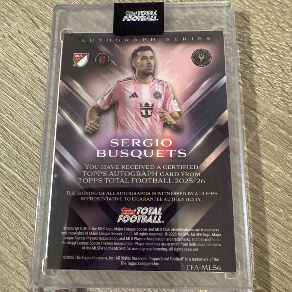 2025-26 Topps total football Sergio Busquets Auto /25 Barcelona/Inter miami - Image 3 of 3