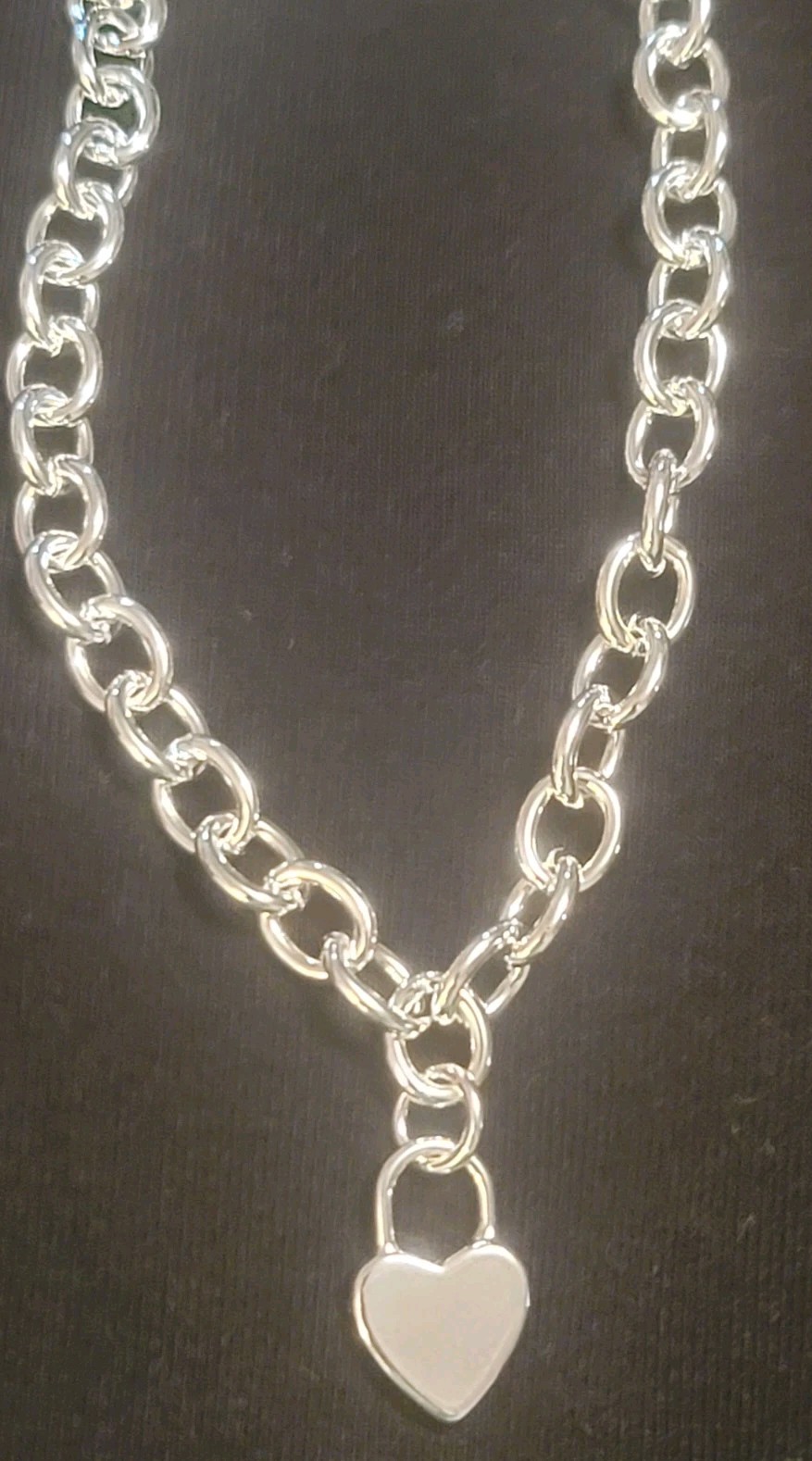 🩵 New 18" Rolo Link Heart Pendant Chain Tiffany & Co Compatible Necklace  🩵