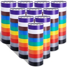 Electrical Tape Bulk   100 Rolls 3/4"x66FT Vinyl Color Tape