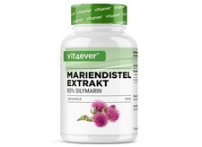Vit4ever Mariendistel Extrakt 500mg 180 Kapseln 80% Silymarin Vegan