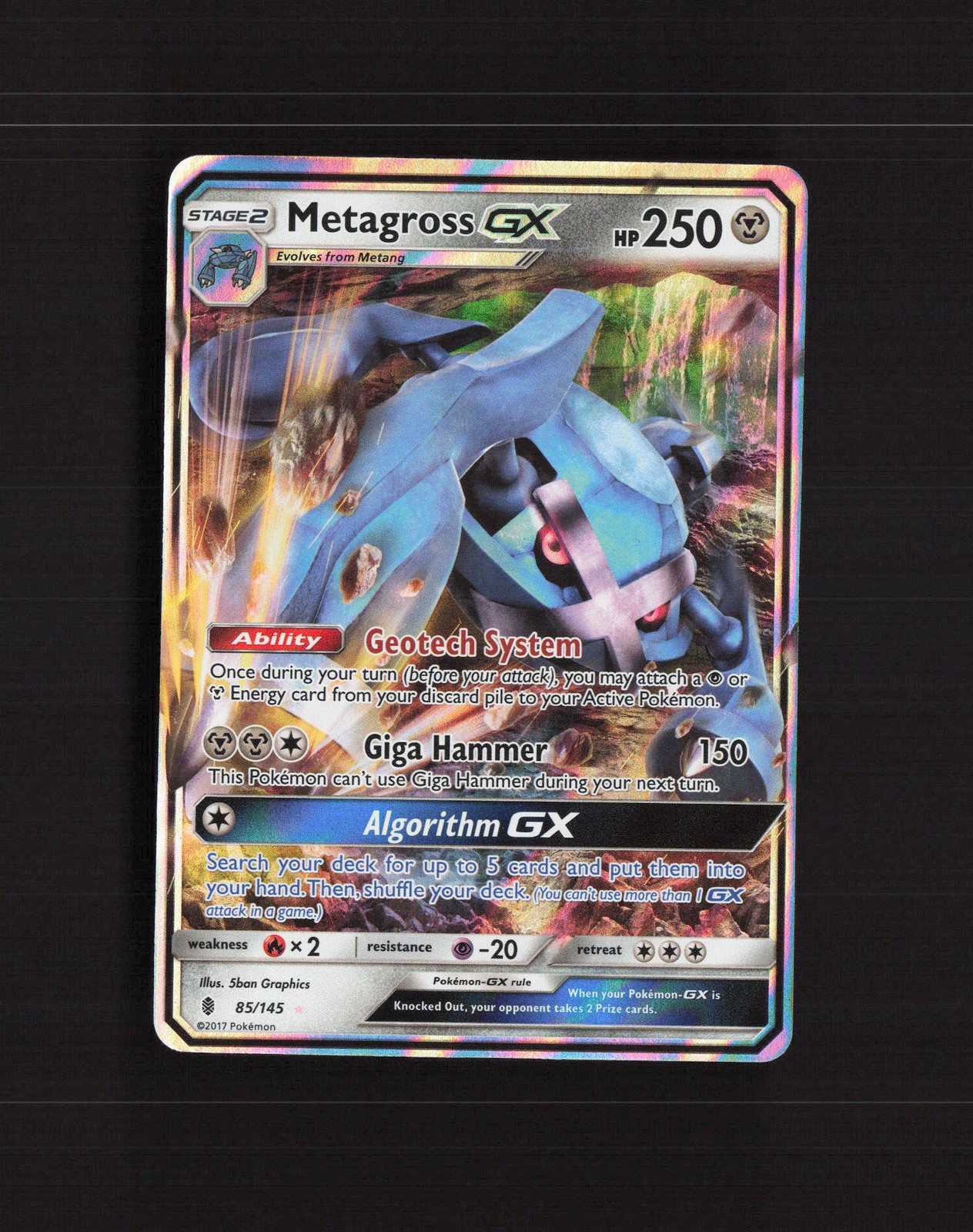 Metagross GX 85/145 Guardians Rising Ultra Rare Holo Pokemon Card NM
