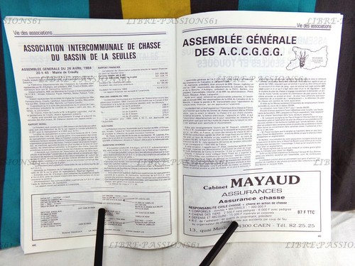 FÉDÉRATION DÉPARTEMENTALE DES CHASSEURS DU CALVADOS N°37, ANNÉE 1984, Ex N°1 - Picture 8 of 10